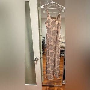 Pink and grey sheer dress